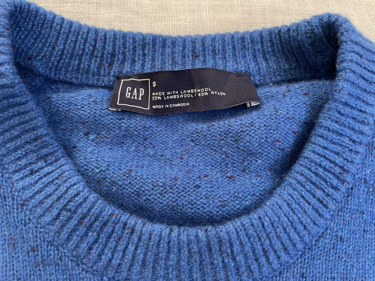 GAP Gap beautiful blue blue ... ound-necked sweater round neck S