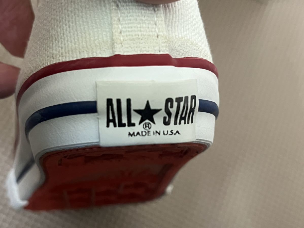 送料込★未使用品★アメリカ製★CONVERSE (コンバース) ALL STAR オールスターハイカット ナチュラル USA US8 JP15.5 箱付き_画像3