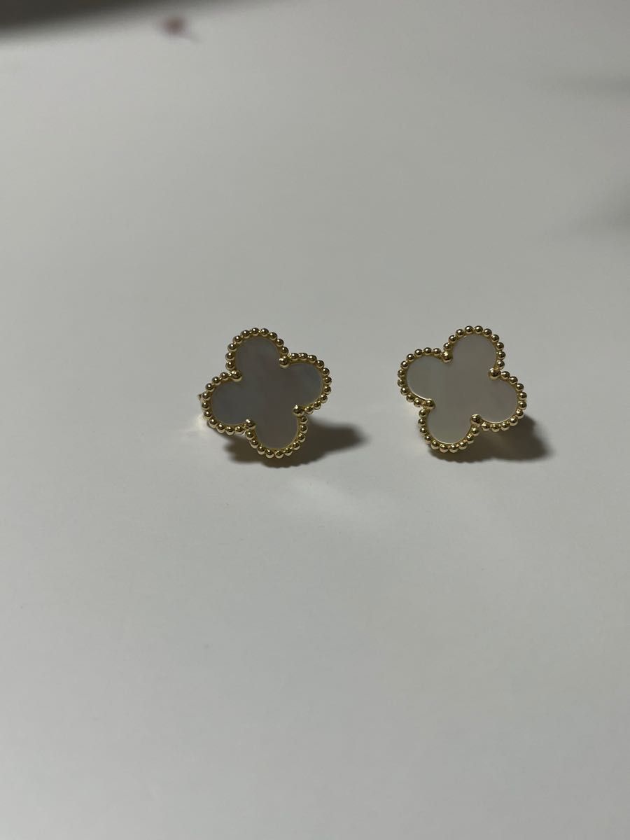 白蝶貝イヤリング式ピアス k18 新品 即発送可能 | opts-ng.com