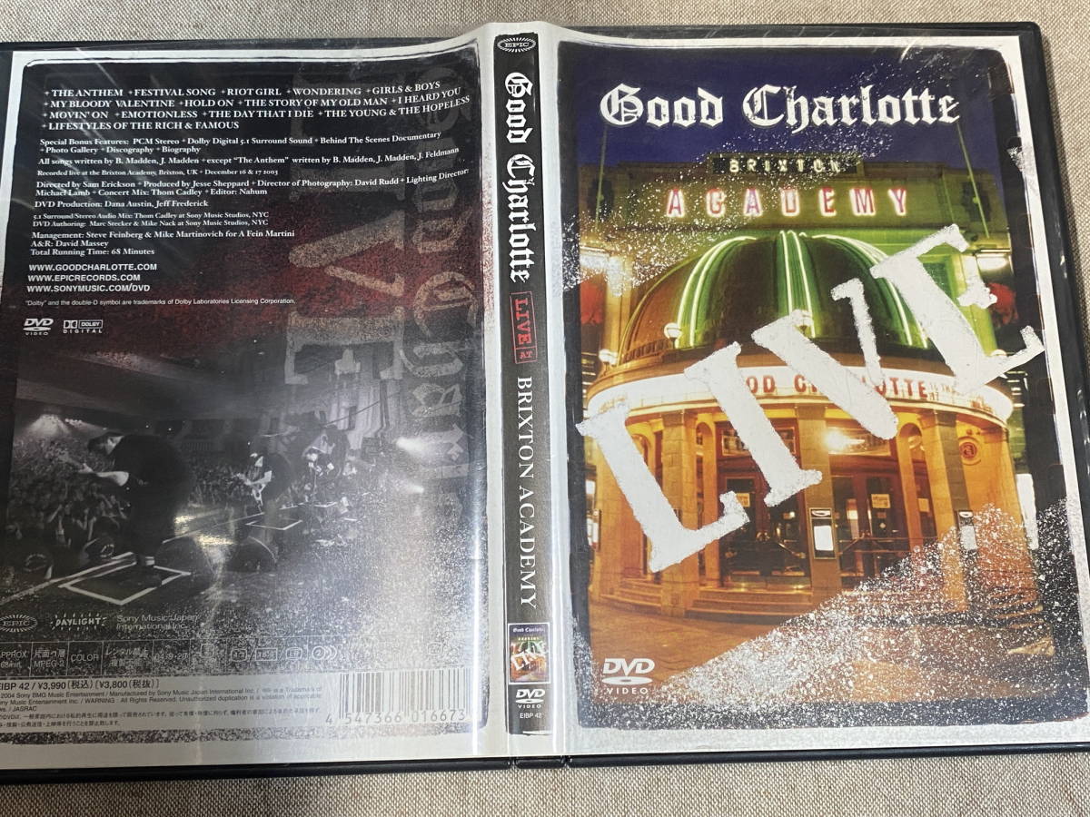 GOOD CHARLOTTE - LIVE AT BRIXTON ACADEMY ライブDVD（68分）_画像4