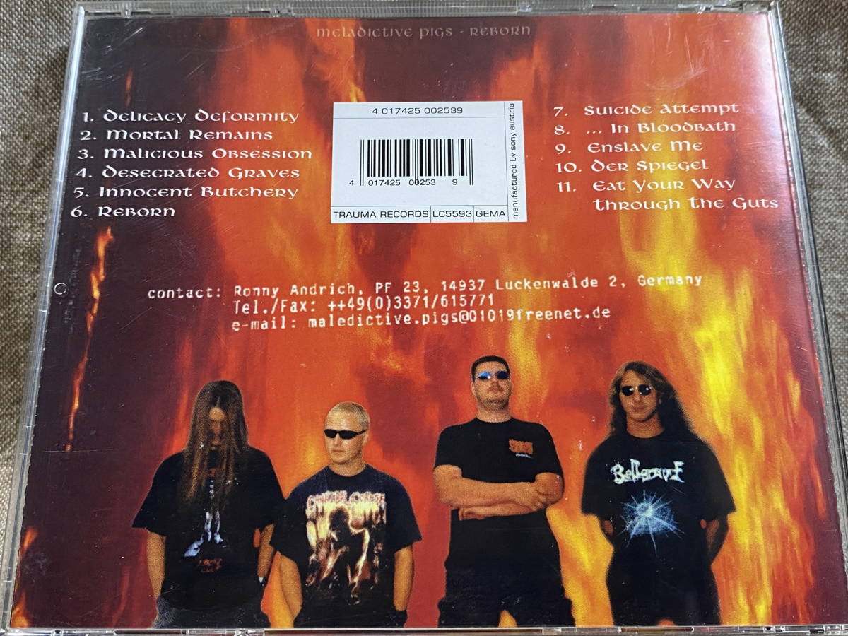[デスメタル] MALEDICTIVE PIGS - REBORN 2000年 ドイツ 廃盤 レア盤_画像2