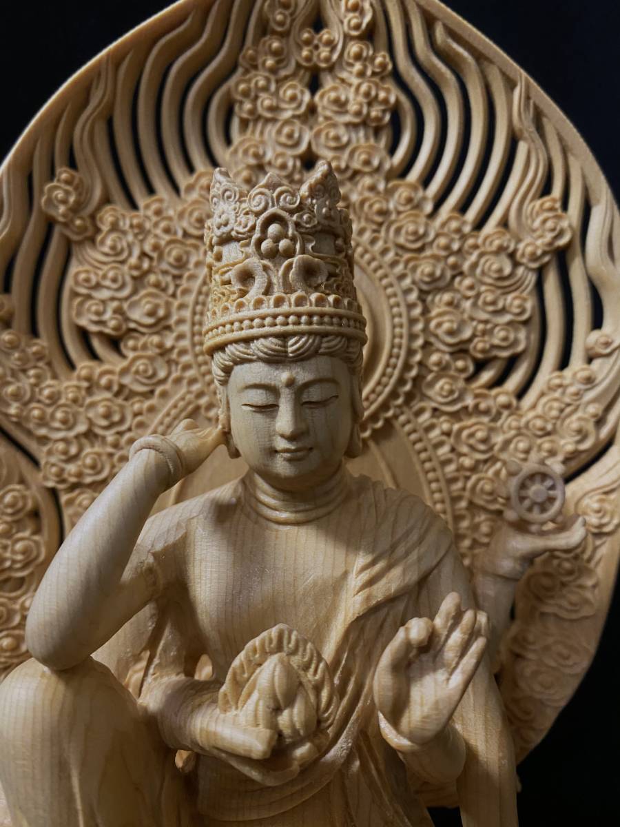 最高級品 総檜材 仏教工芸品 木彫仏教 精密彫刻 極上品 仏師で仕上げ品 
