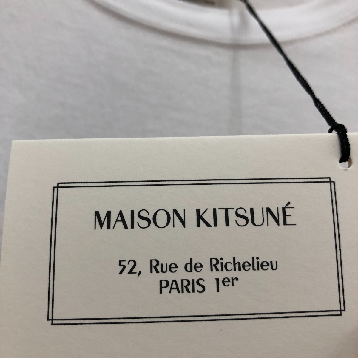 □□ MAISON KITSUNE レディース衣料 Tシャツ ロング丈Tシャツ SIZE M ホワイト やや傷や汚れあり_画像7