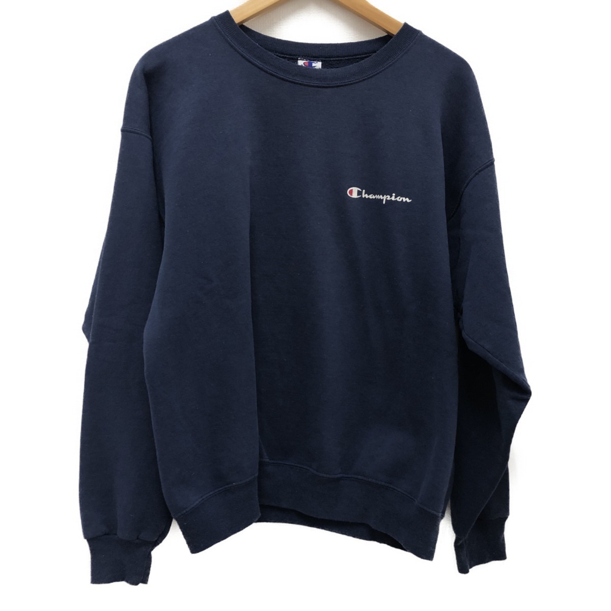 □□ 90s Champion メンズ衣料 スウェット メキシコ製 SIZE L ネイビー やや傷や汚れあり_画像1