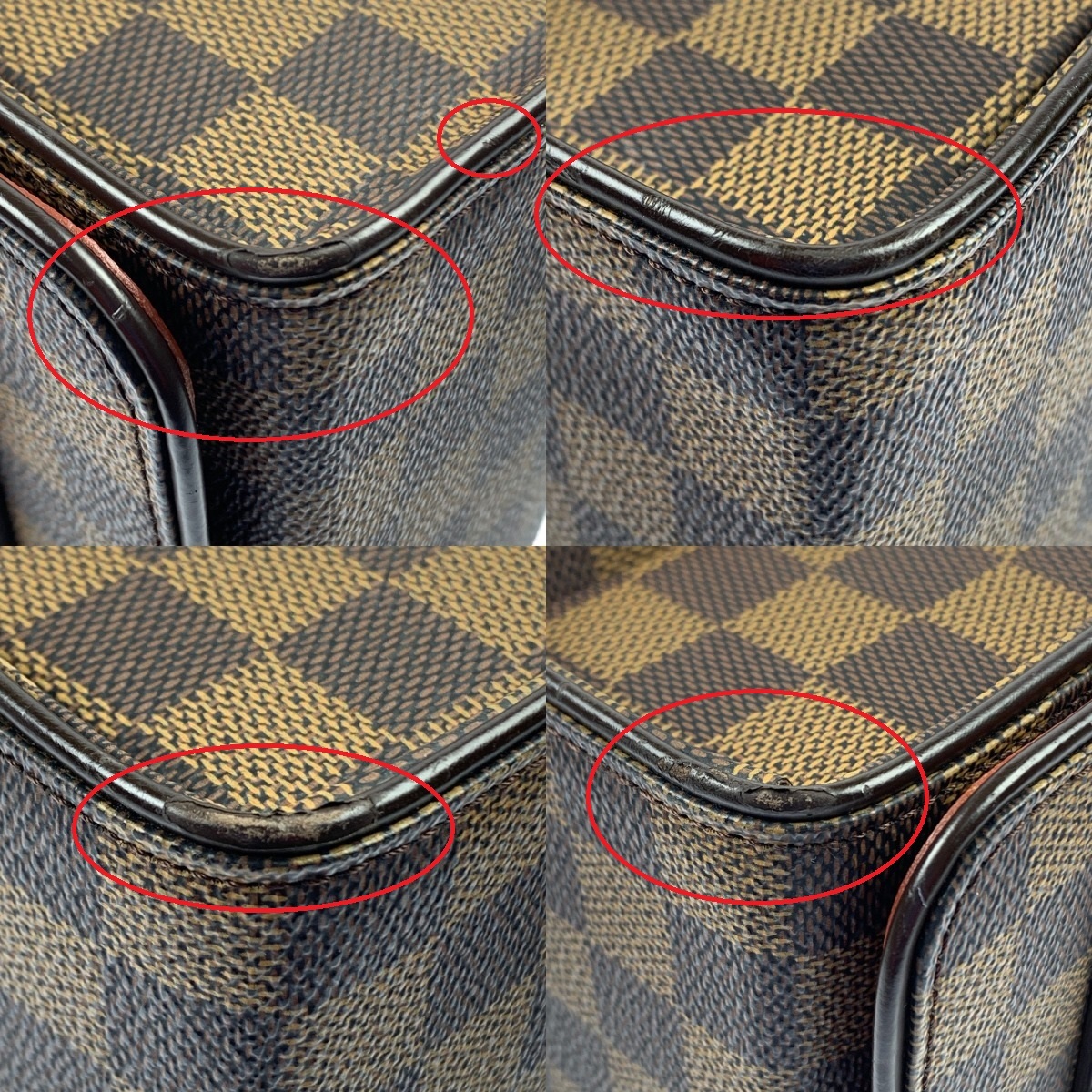 ▽▽ LOUIS VUITTON ルイヴィトン トライベッカ・カレ　ダミエ　ショルダーバッグ N51161 やや傷や汚れあり_画像4