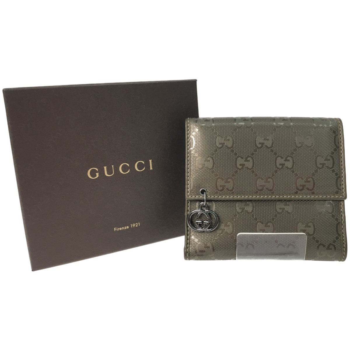 ▼▼ GUCCI グッチ レディース 二つ折り Wホック財布 インプリメ アイコンチャーム 212105 シャンパンゴールド やや傷や汚れあり