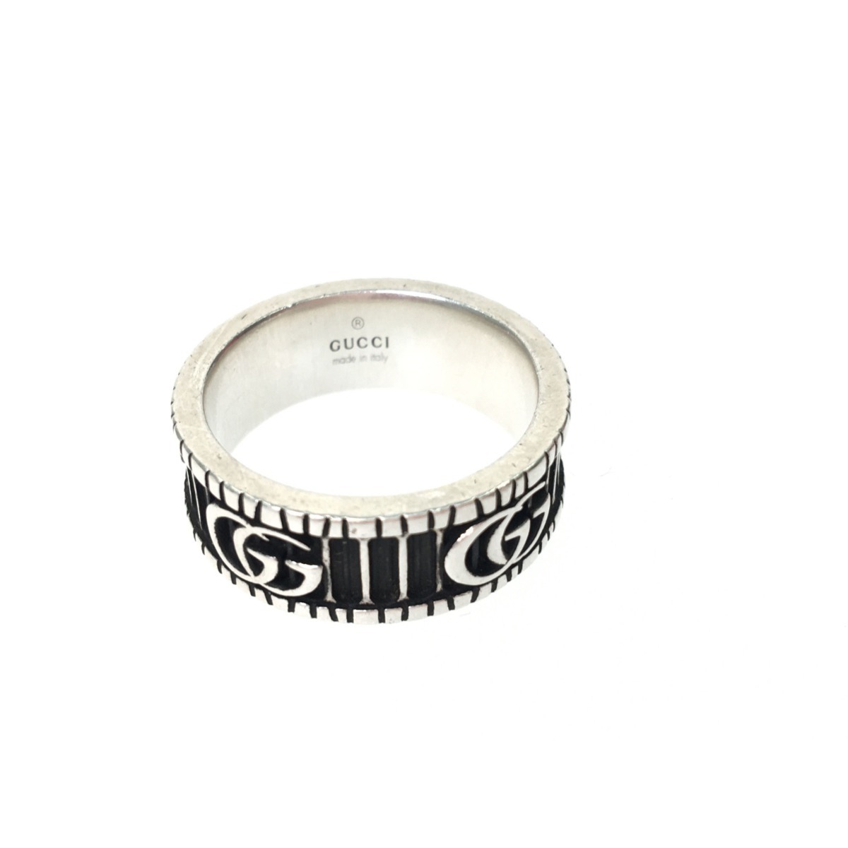 ▼▼ GUCCI グッチ ダブルG シルバーリング 指輪 20号 DOUBLE G RING やや傷や汚れあり_画像2