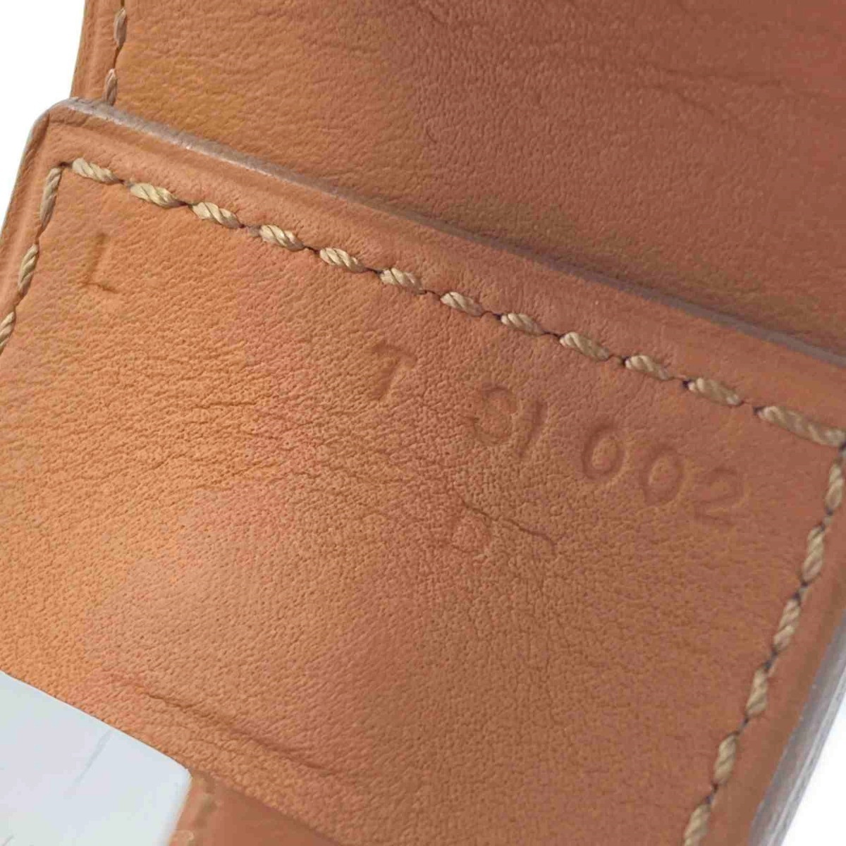 HERMES エルメス コリエドシアン レザー バングル アイボリー T刻印 L