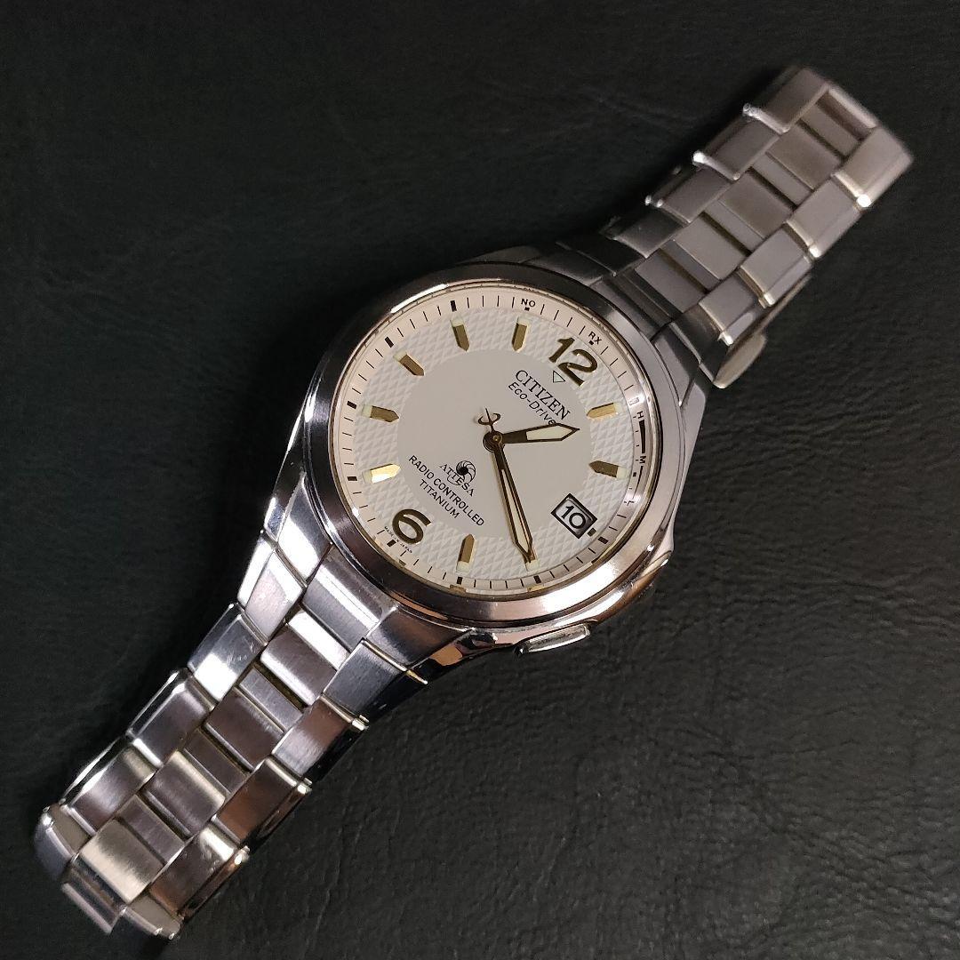 流行に流行に極美品CITIZEN シチズン アテッサ H410 ホワイト ソーラー