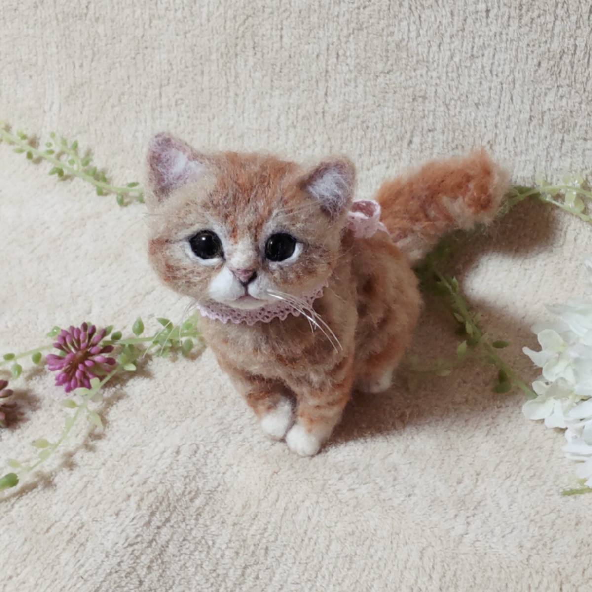 Yahoo!オークション - Miy~* 羊毛フェルト 猫ちゃん♪ ハンドメイド 猫