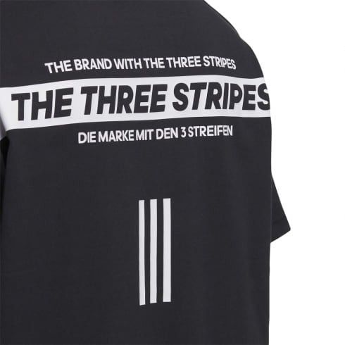 adidas ストライプ Tシャツ 新品 タグ付き L】スリーストライプ Tシャツ バックプリント 新品未使用 タグ