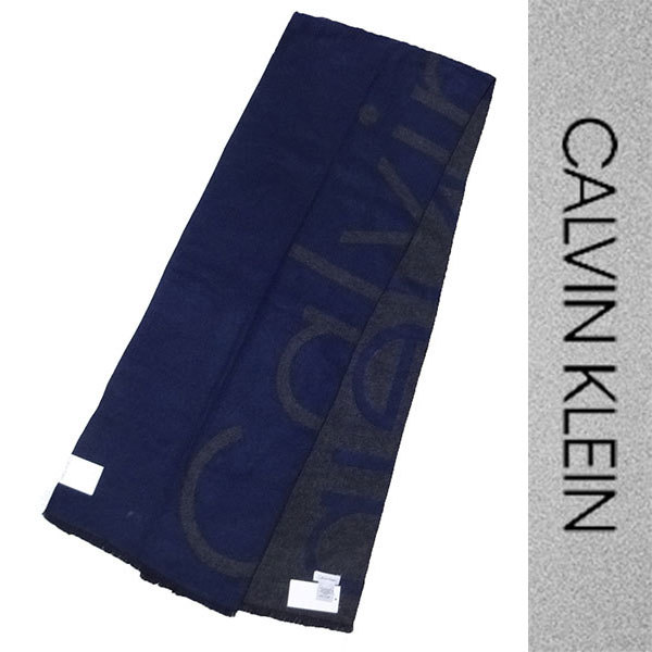  new goods Calvin Klein MUFFLER Calvin Klein muffler navy stole scarf CK regular goods 