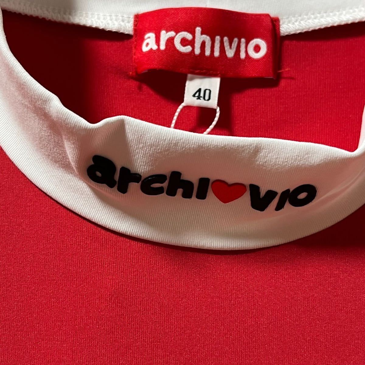 ARCHIVIO アルチビオ 長袖Tシャツ サイドラインロゴ レッド系 Yahoo 