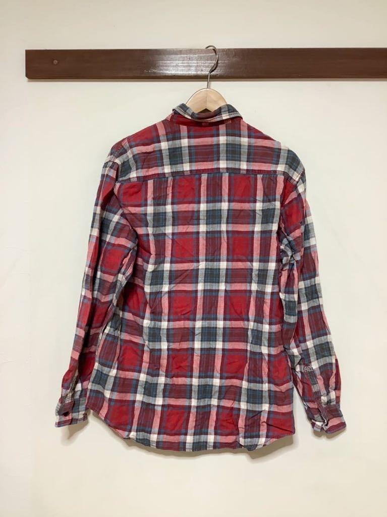 を1045 Levi's Red Tab リーバイス レッドタブ チェック 長袖シャツ L レッド系_画像2