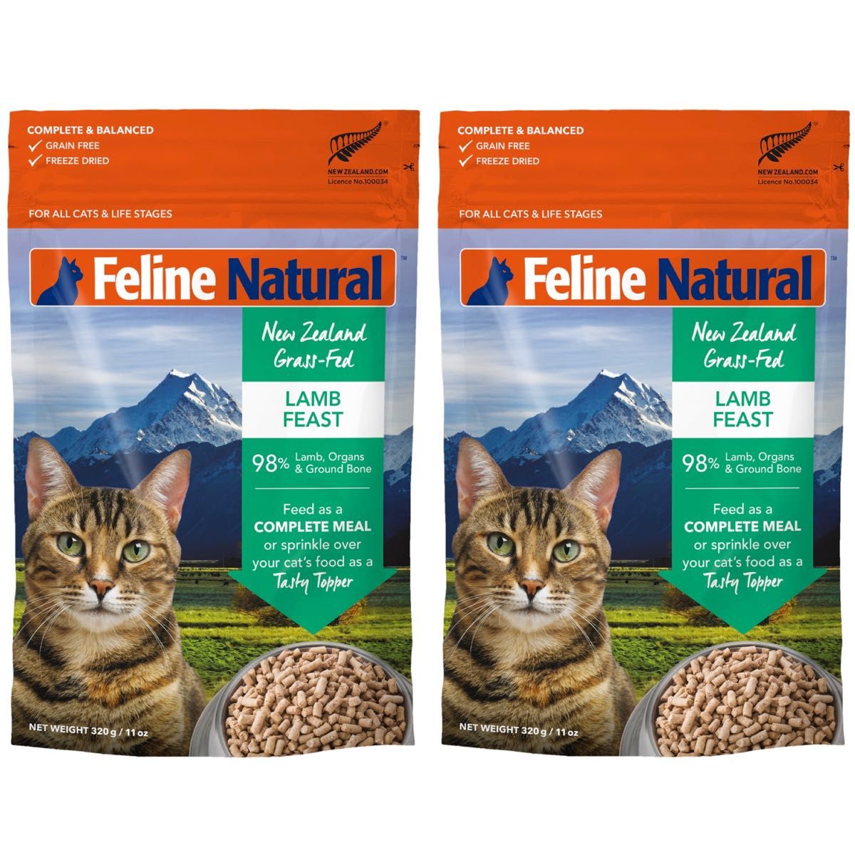 入荷予定 フィーラインナチュラル 猫用フリーズドライ ラム サーモン