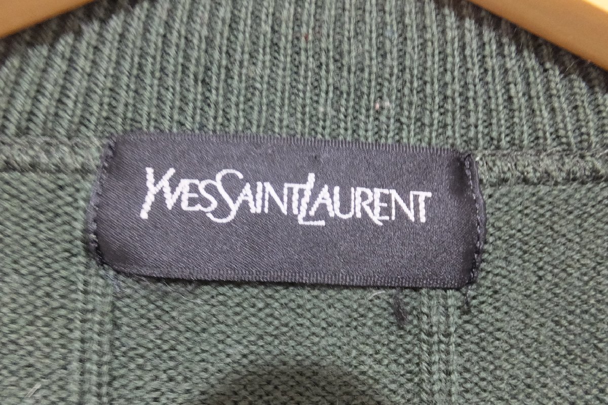 YSL YVES SAINT LAURENT イヴサンローラン ヴィンテージ 切替 ウールセーター サイズL トップス メンズ_画像3