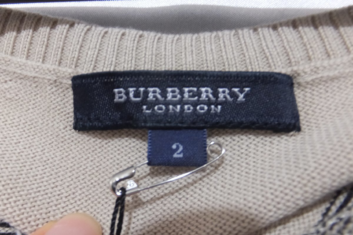 BURBERRY LONDON バーバリーロンドン 未使用 トップス ベージュ系 半袖