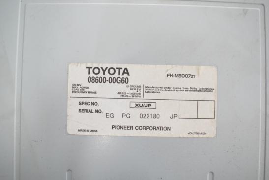 ** Toyota оригинальный CD широкий для FH-M8007ZT 08600-00G60 PIONEER**