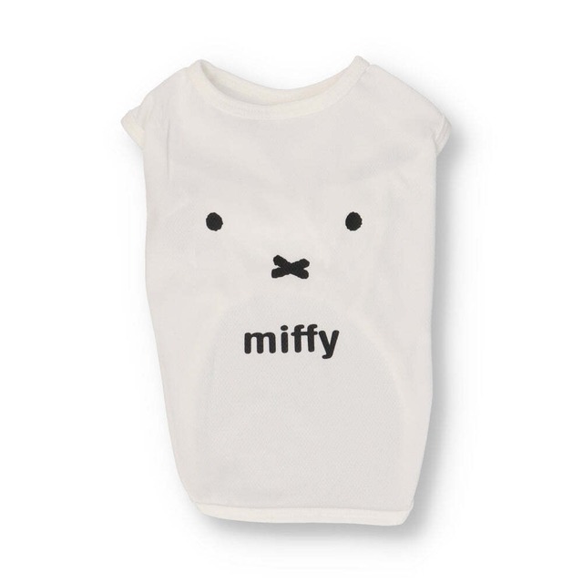 【Mサイズ】限定 ミッフィー 公式 メッシュ フェイス Tシャツ ホワイト 白 犬服 ペット服 夏服 Official Licensed Miffy Mesh Face Tshirt_画像2