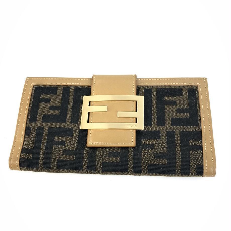 FENDI フェンディ ズッカ柄 長財布 小物 ブラウン レディース ブランド