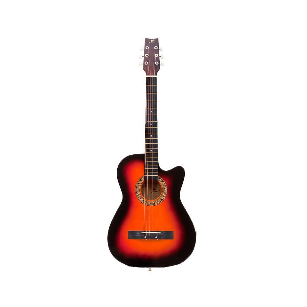 入門セット アコースティックギター カッタウェイ フォークギター 楽器 アコギ カントリーギター 弦 ギター 初心者 オレンジ MU006_入門セット アコースティックギター