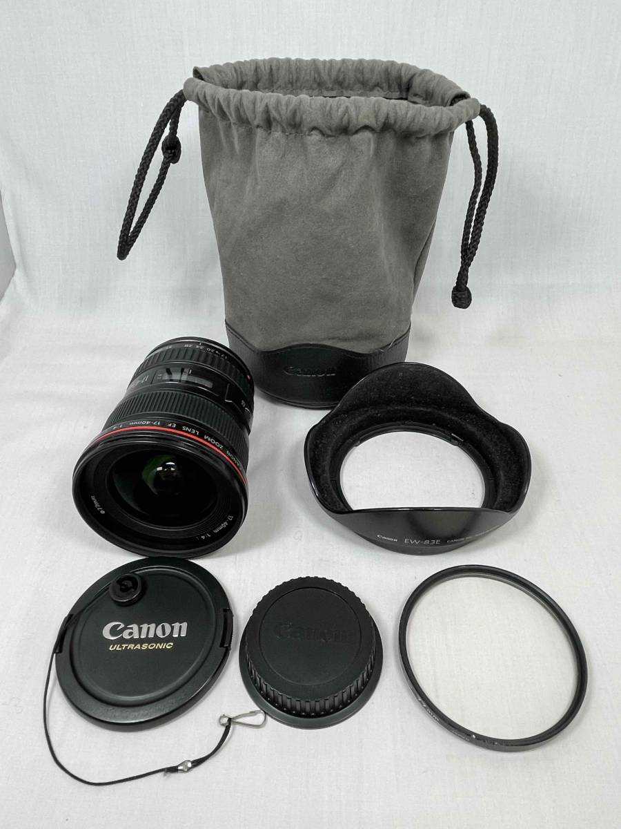 極美品 キャノン Canon EF17-40mm F4 L USM ポーチ付き 家電、AV