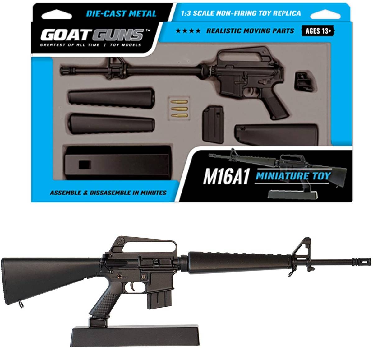 [1/3スケール] M16A1 アサルトライフル GOATGUNS 銃 ミニチュア 組み立て ドール モデル