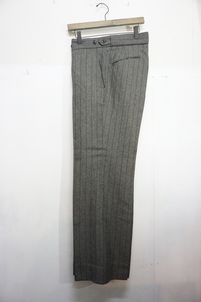 美品20AW needles ニードルス ニードルズ HM096 Side Tab Trouser Stripe Poly Cloth ストライプ スラックス パンツ 灰208N_画像3