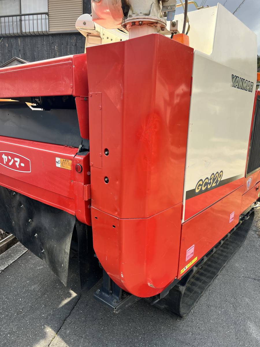 中古 ヤンマーコンバイン GC329 丸ハンドル デバイダー 3条 グレン ...