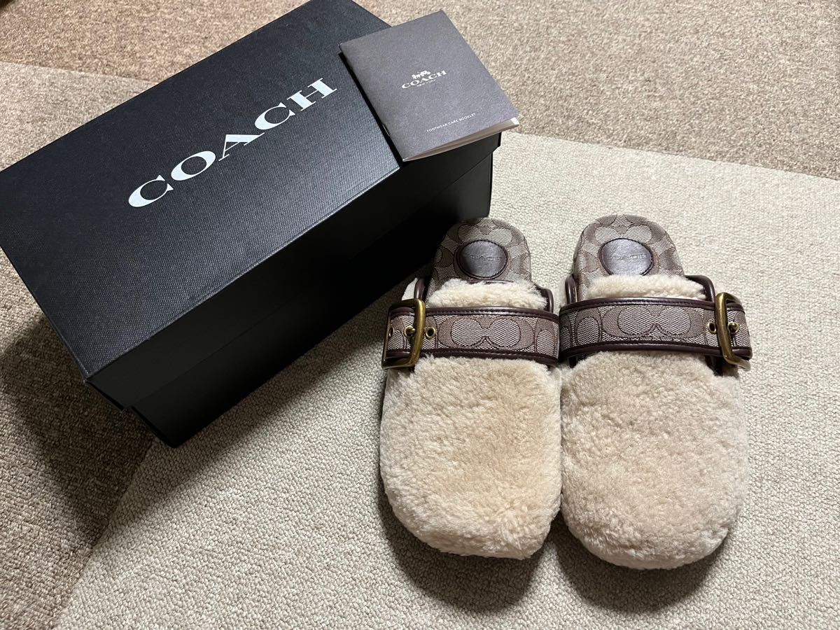 coach コーチ シアリング クロッグ ボア サンダル|PayPayフリマ