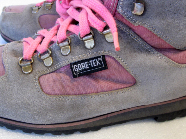 イタリア製 AOLOMITE GORETEX ゴアテックス トレッキングシューズ 登山靴 ピンク/グレイ アウトドア ビンテージ ビブラムソール_画像6