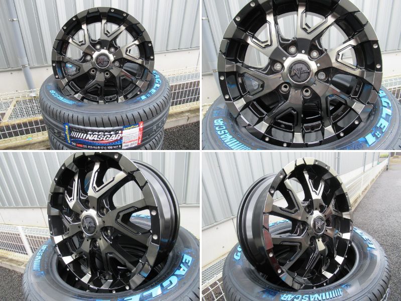 NITRO POWER DERINGER 17x6.5J +48 6-139.7 BMP/BC NASCAR 215/60R17セット E25 E26 NV350 キャラバン_画像4