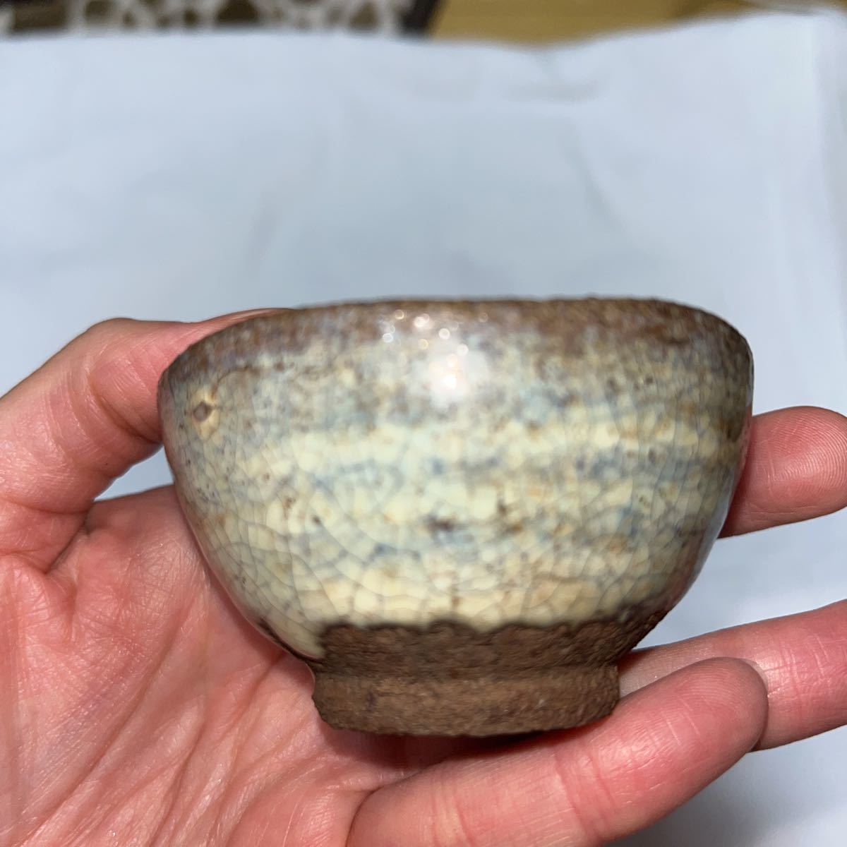 No.5斑唐津盃 桃山時代~江戸時代前期 古唐津 発掘伝世品 松浦系大川原