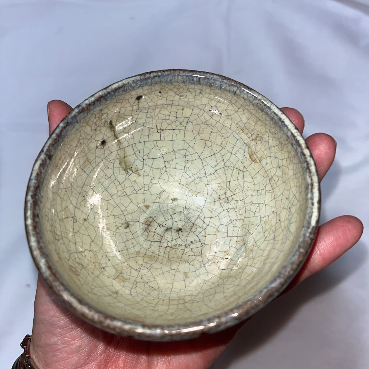 No.12斑唐津椀形盃 桃山時代 古唐津 岸獄系 皿屋 No.12斑唐津椀形盃 桃山時代 古唐津 岸獄系 皿屋