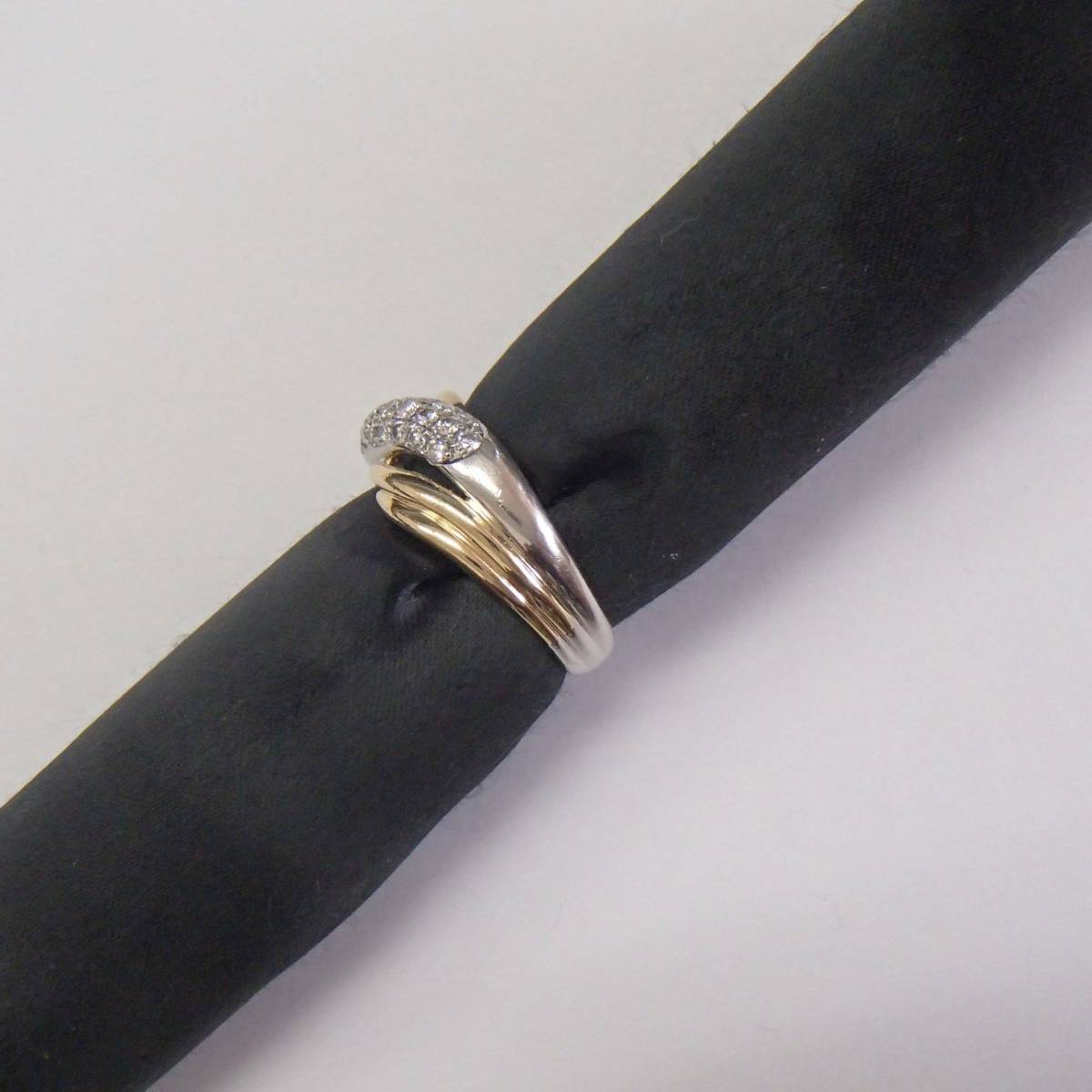 代引き人気 ダイヤ pt900 ｋ18 11.5号 0.44ct 0.4ct 指輪 プラチナ 18