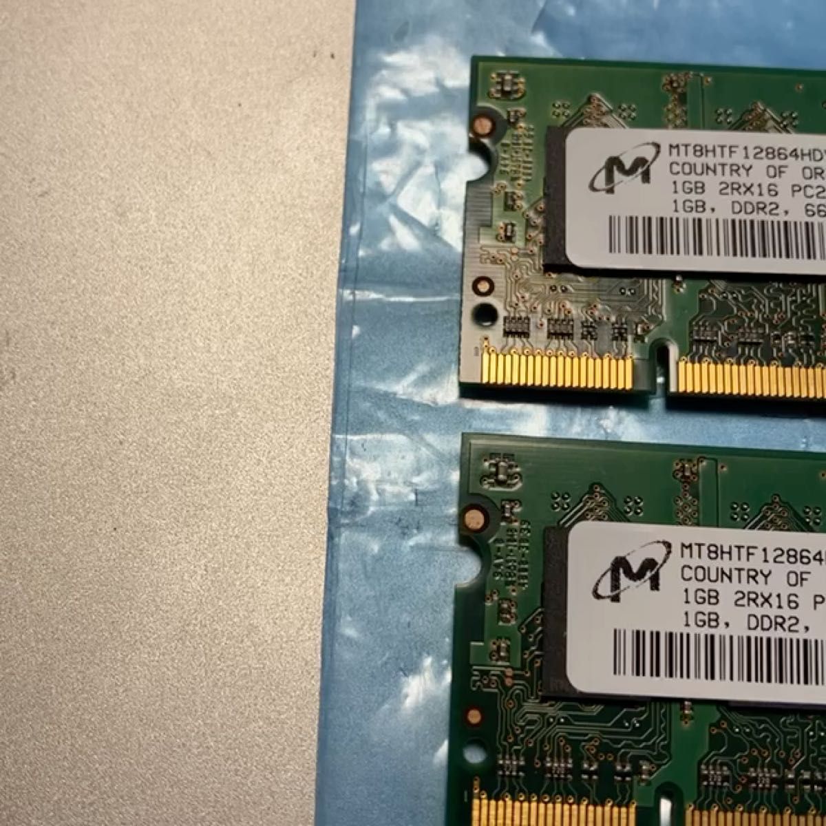 PC2-5300S 555-12 A0 1GB DDR2メモリーSO DIMM 2枚セット