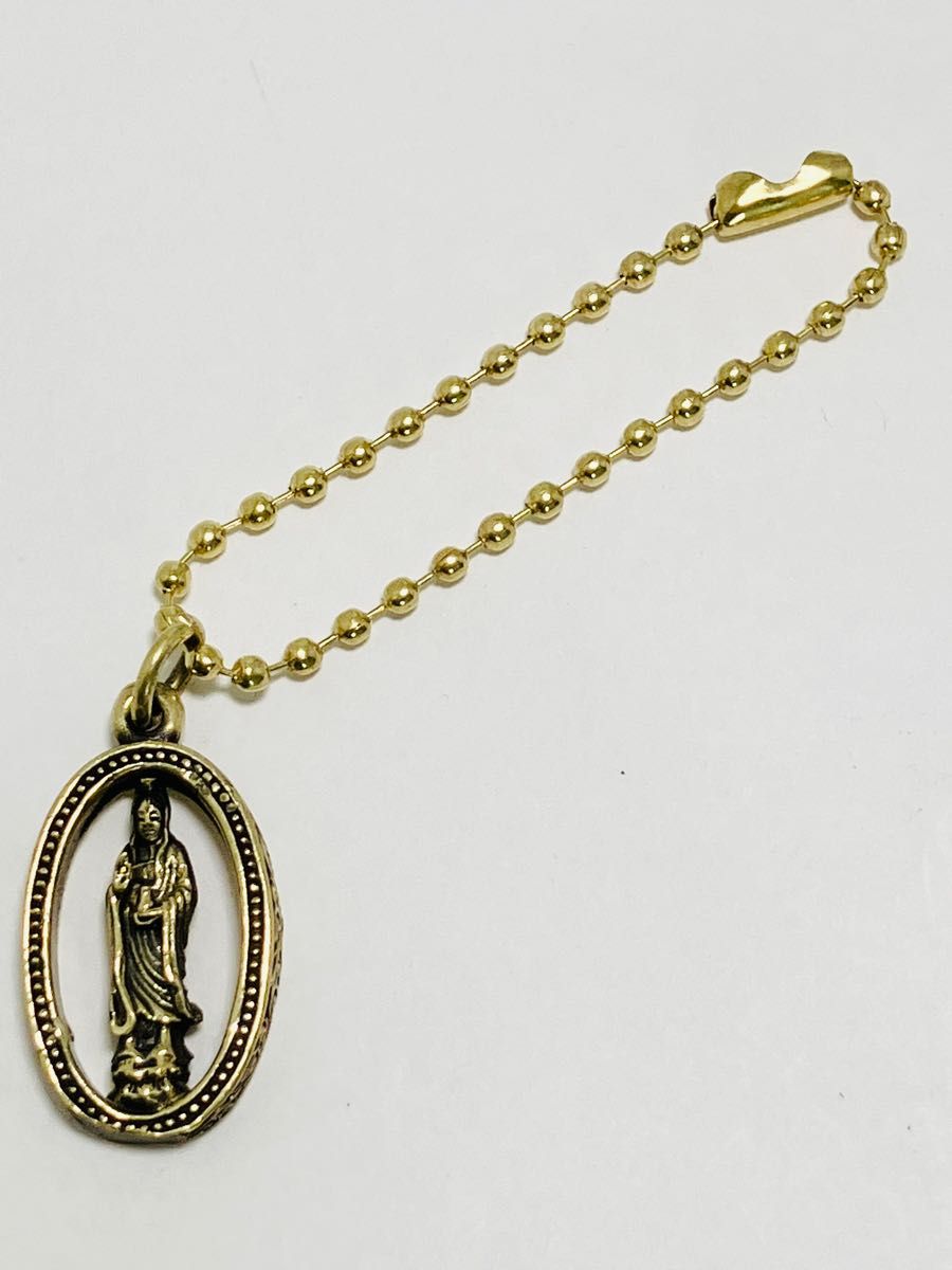 新着 女神観音菩薩 Quan Yin ペンダント キーホルダー 真鍮無垢|Yahoo
