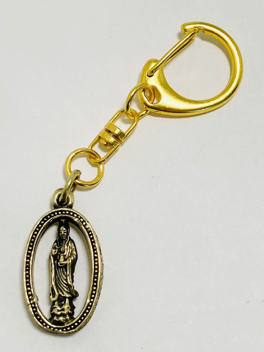 新着 女神観音菩薩 Quan Yin ペンダント キーホルダー 真鍮無垢|Yahoo