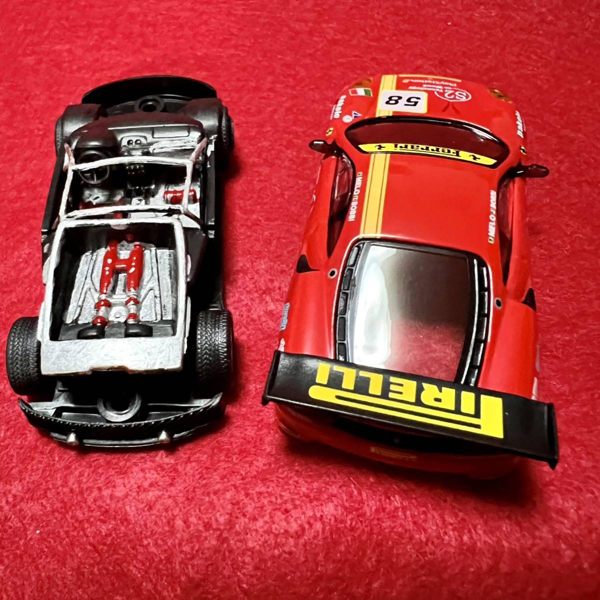 京商 1/64 Ferrari F430GT No.58 改 内装、エンジンルーム等、塗装　フェラーリF430GT No.58_画像3