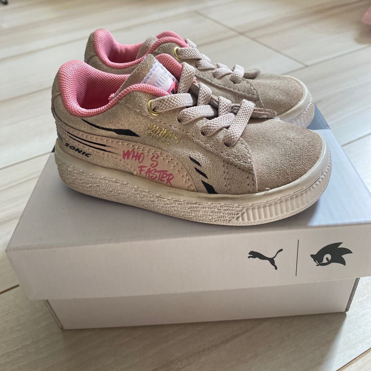 PUMA x SEGA プーマ x セガ スエード ソニック AC インファント ROSEWATER 13cm