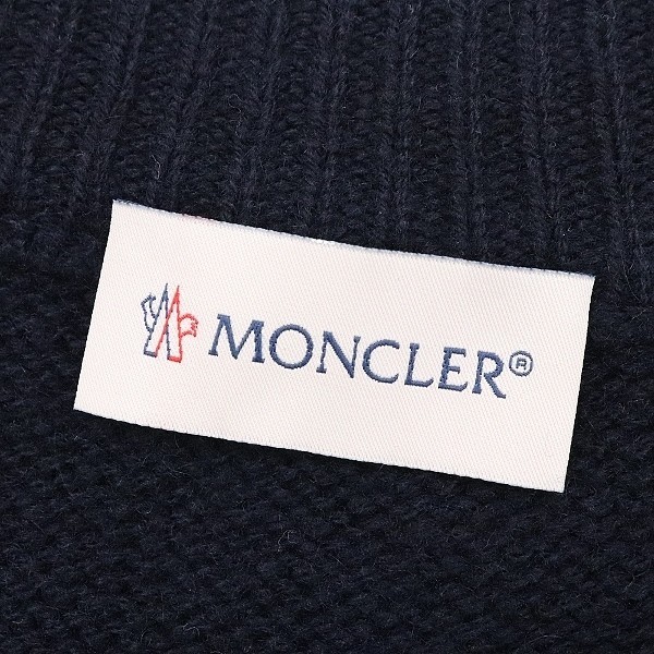 美品 国内正規品◇MONCLER モンクレール カシミヤ混 ロゴワッペン付 V