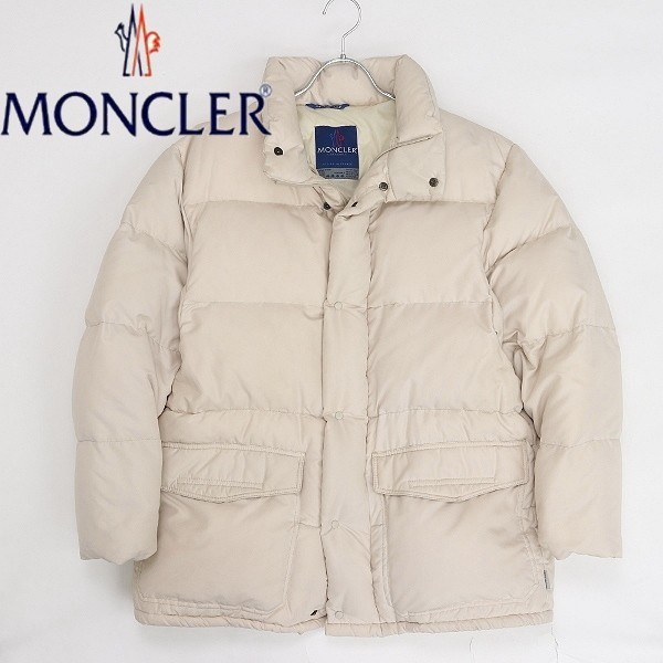 青タグ◆MONCLER モンクレール PARIS パリス ダウン ジャケット アイボリー 1_画像1