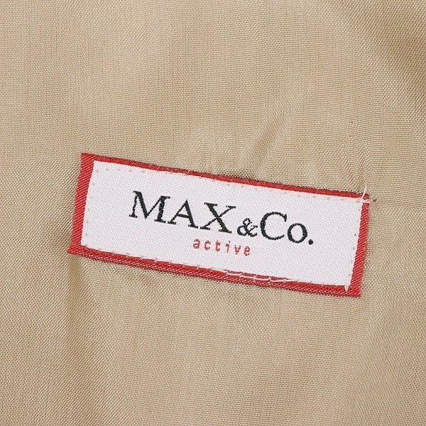 ◆MAX&Co. マックスマーラ ストレッチ 3釦 ジャケット＆パンツ スーツ セットアップ ライトベージュ 36_画像4