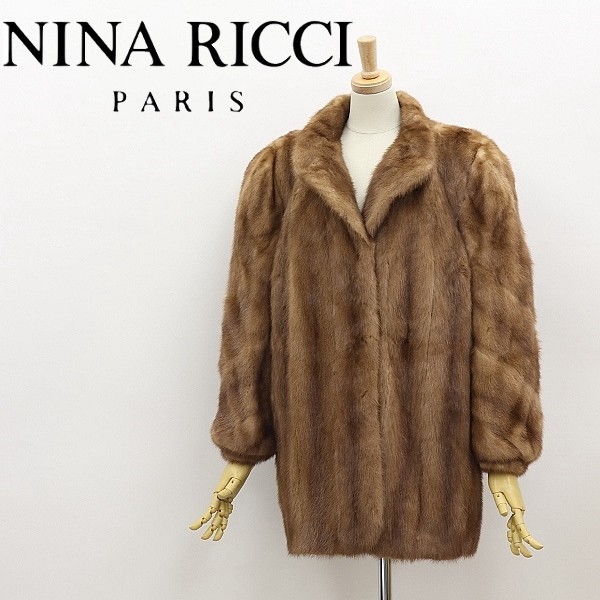 ◆NINA RICCI ニナリッチ ミンクファー 毛皮 ハーフ コート ブラウン 13