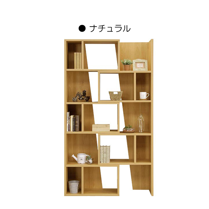 オープンラック ディスプレイラック 伸縮 本棚 シェルフ 幅65cm～115cm 木製 L字 リビング収納 コーナー ナチュラル_画像1