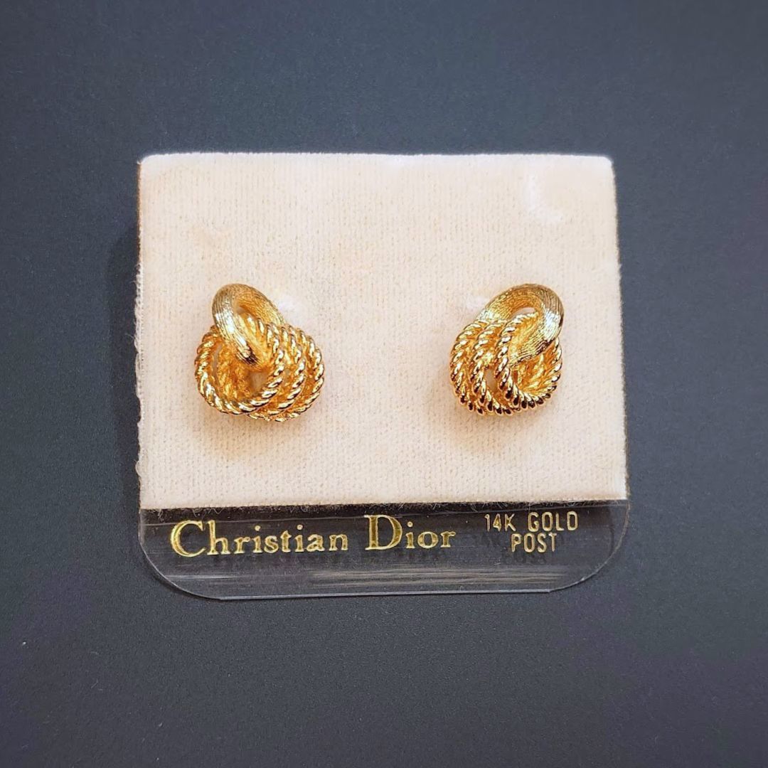 Christian Dior クリスチャン ディオール ピアス ゴールド 14Kゴールド