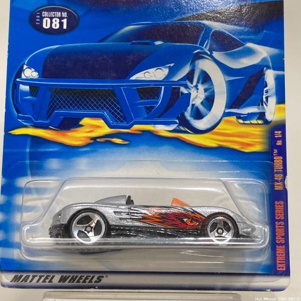 【未開封/送料230円】Hot Wheels 2001 EXTREME SPORTS SERIES No.81 MX-48 TURBO / ホットウィール シルバー HTW2205-81 /3_画像1