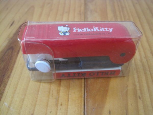 送料無料 ハローキティ ホチキス ステープラー 日本製 サンリオ 昭和レトロ文具 Hello Kitty 1976.1986 SANRIO made in Japan_画像8