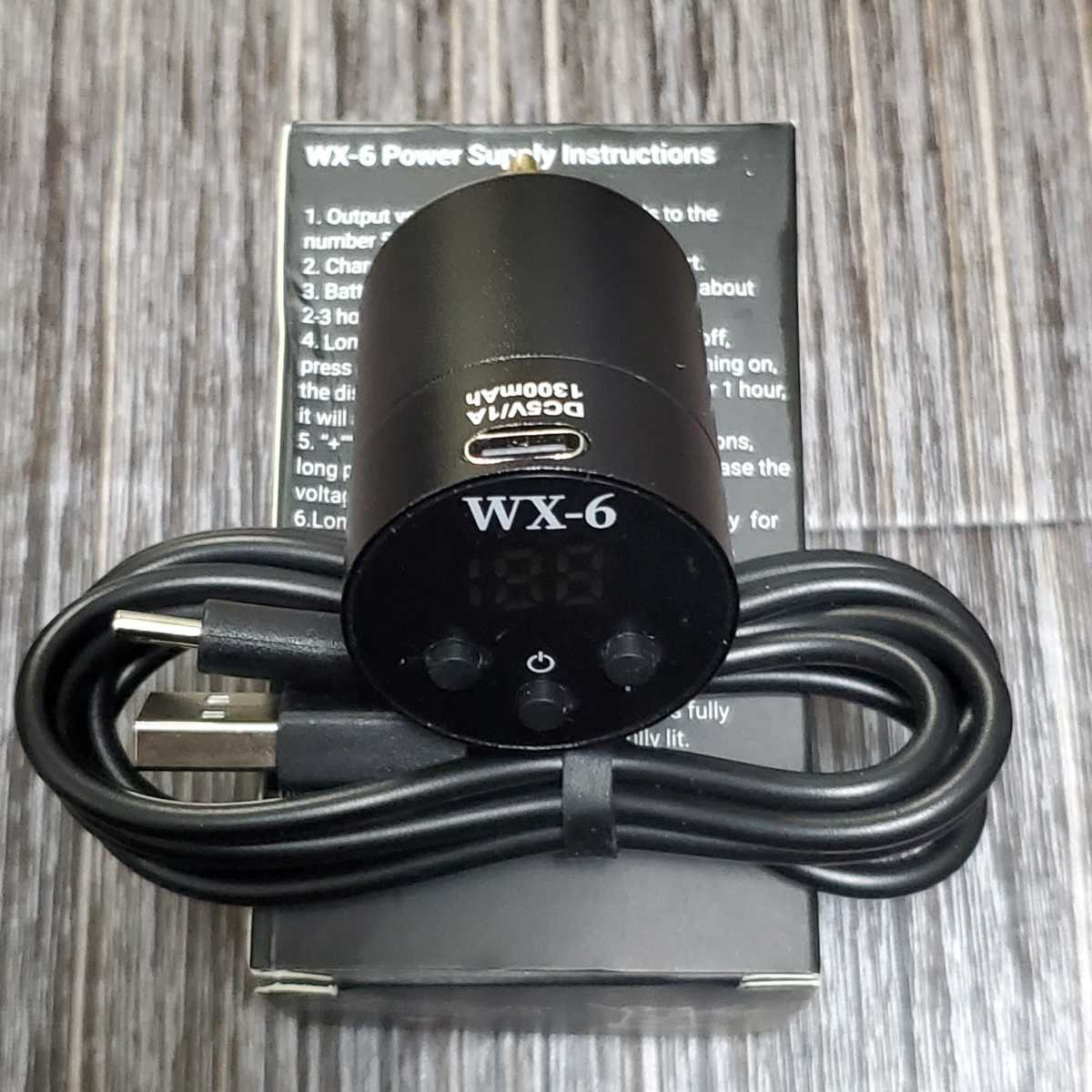 WX-6 Wireless Tattoo Power Supply RCA Black×Black タトゥー WX-6 Wireless Tattoo Power Supply RCA Black×Black タトゥー
