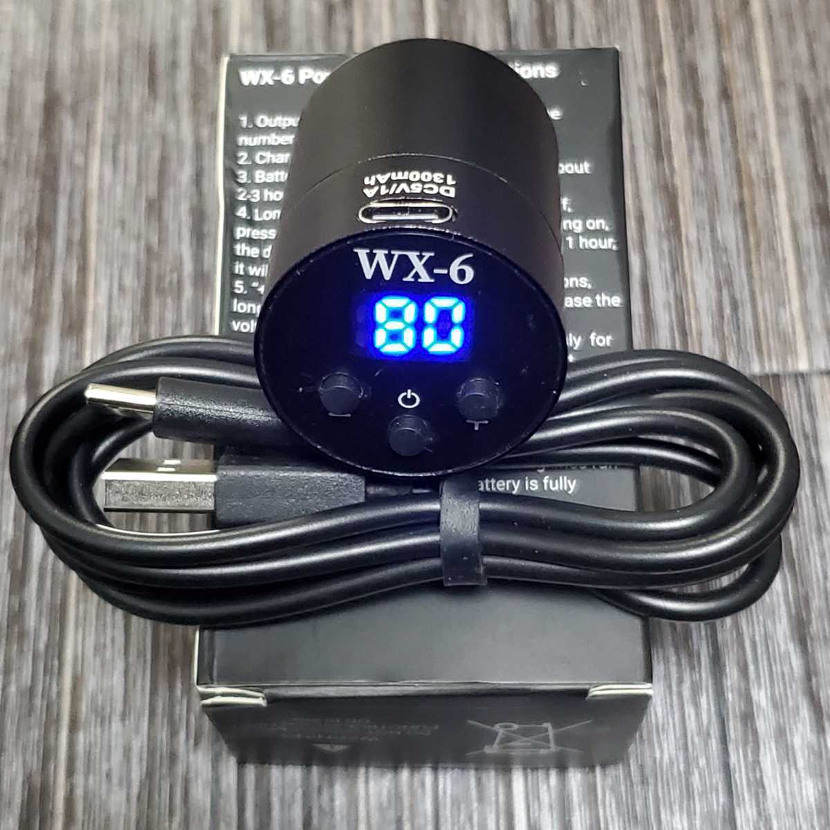 WX-6 Wireless Tattoo Power Supply RCA Black×Black タトゥー WX-6 Wireless Tattoo Power Supply RCA Black×Black タトゥー
